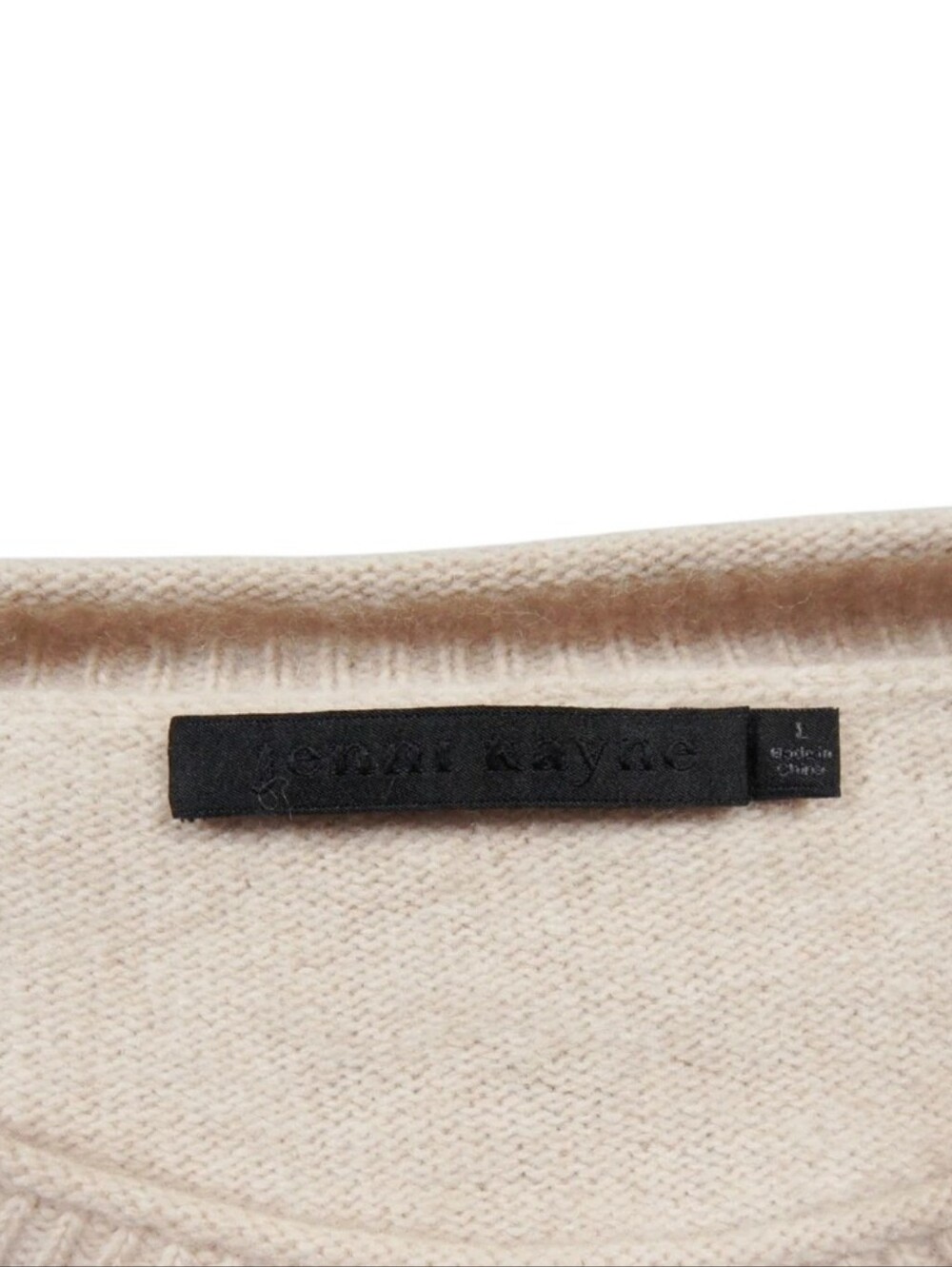 Jenni Kayne Everyday Sweater Oatmeal Womens Large Pullover Minimalist Coastal - Picture 8 of 9